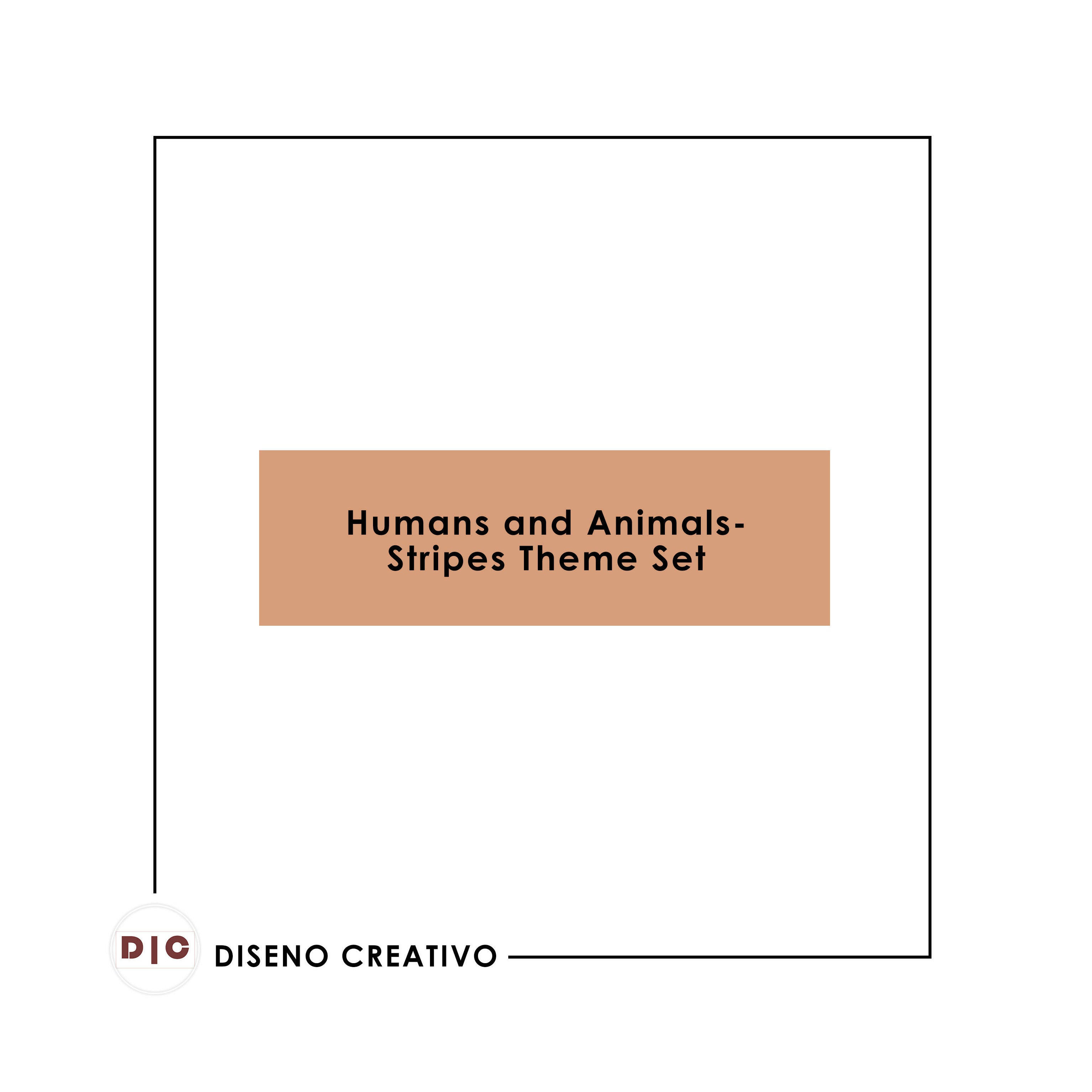 Humans and Animals Set- Stripes Theme Set — cutout pack for architectural visualisation, preview 3 of 3