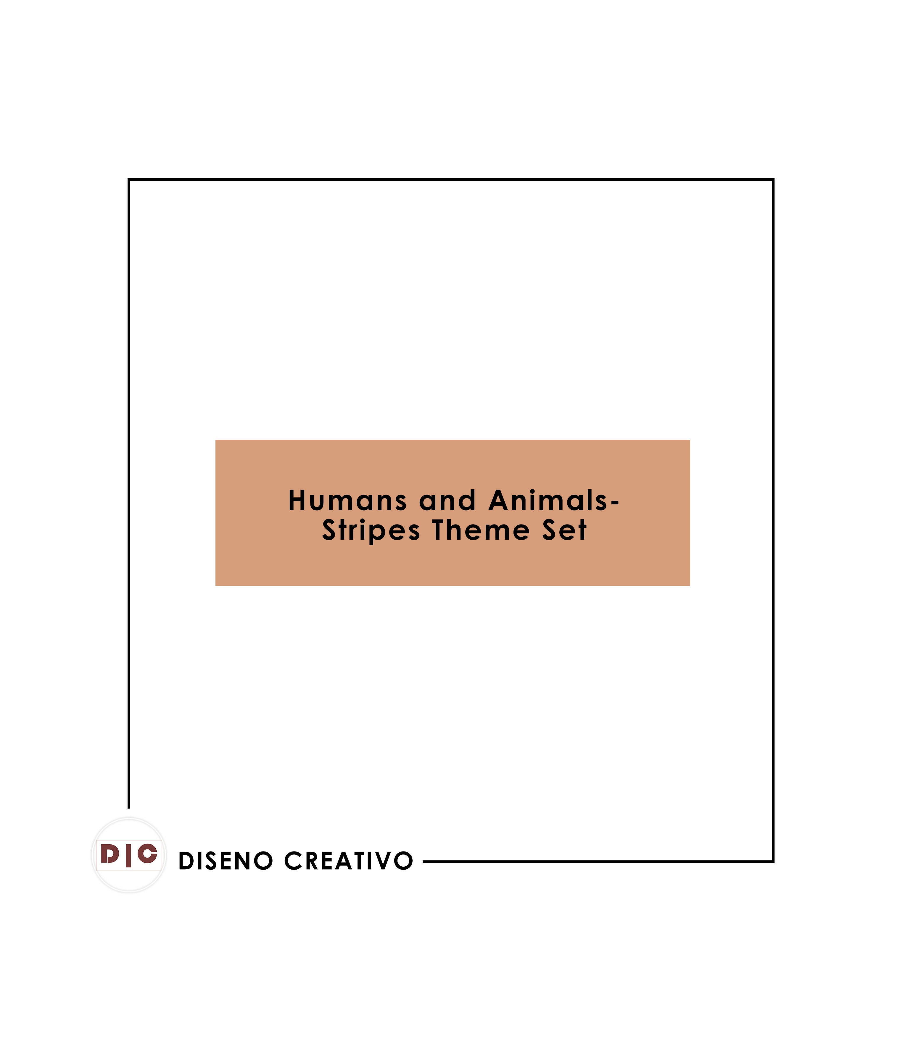 Humans and Animals Set- Stripes Theme Set — cutout pack for architectural visualisation, preview 3 of 3