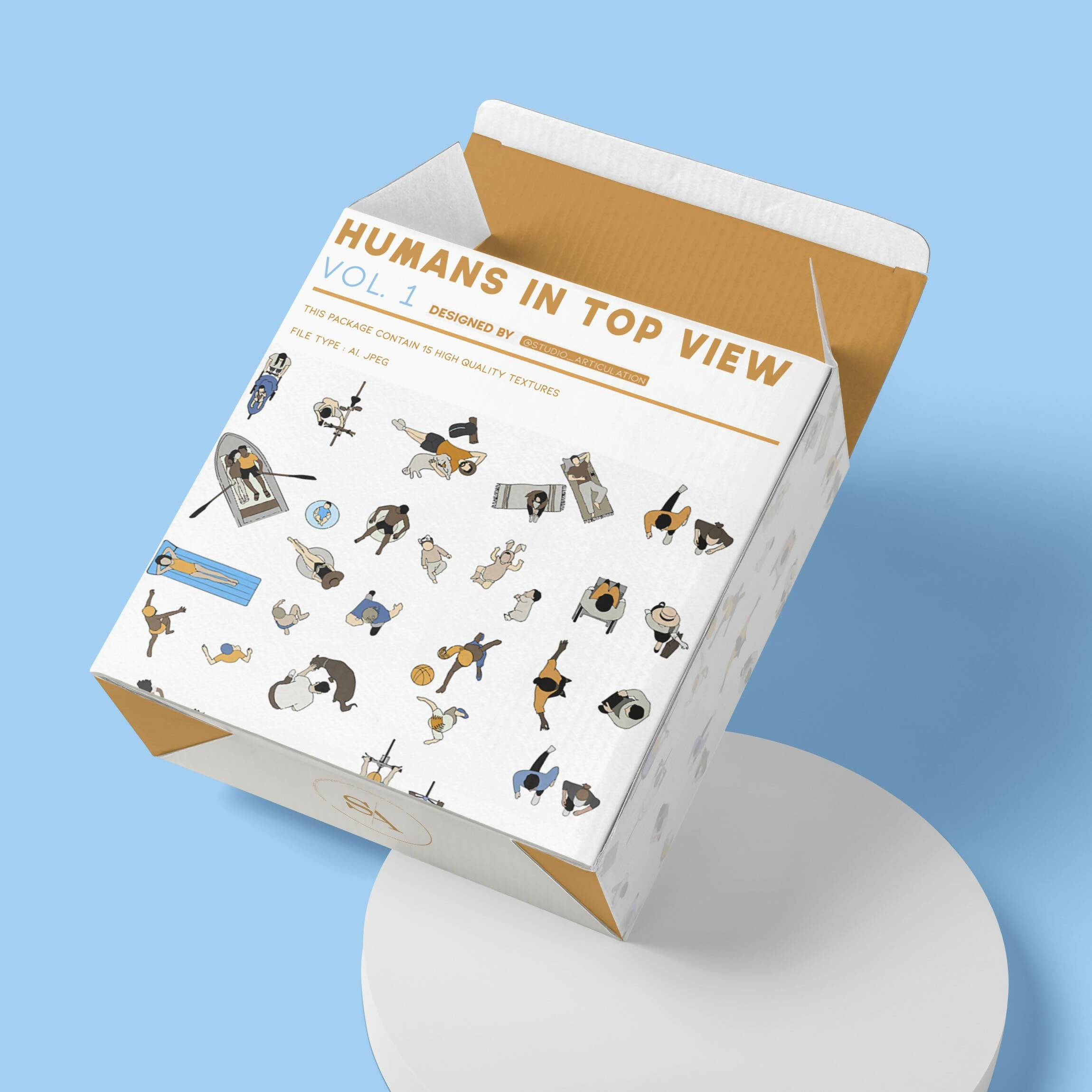 Humans In Top View — cutout pack for architectural visualisation, preview 1 of 3