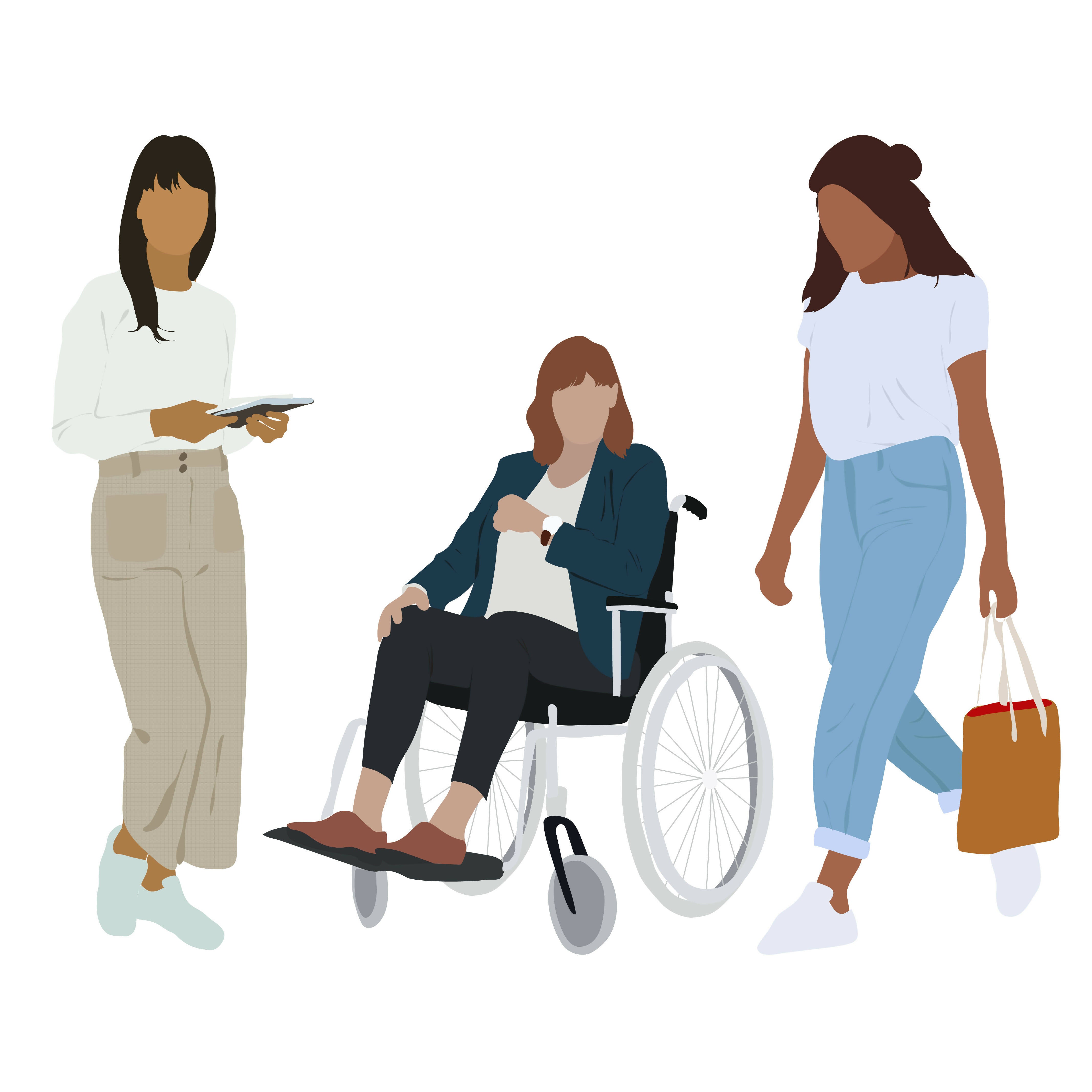 Illustrated Characters (45 figures) — cutout pack for architectural visualisation, preview 5 of 5