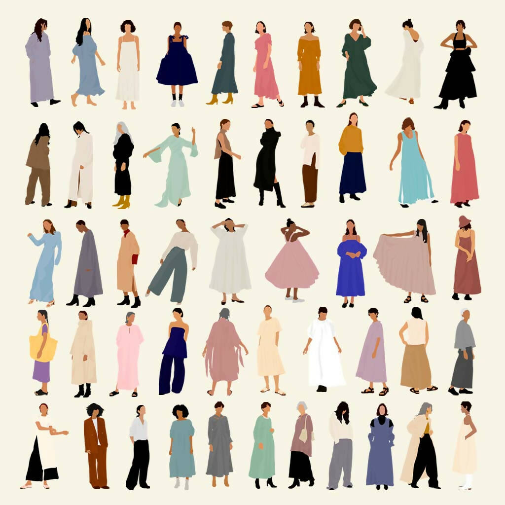 Illustrated Characters (50 figures) — cutout pack for architectural visualisation