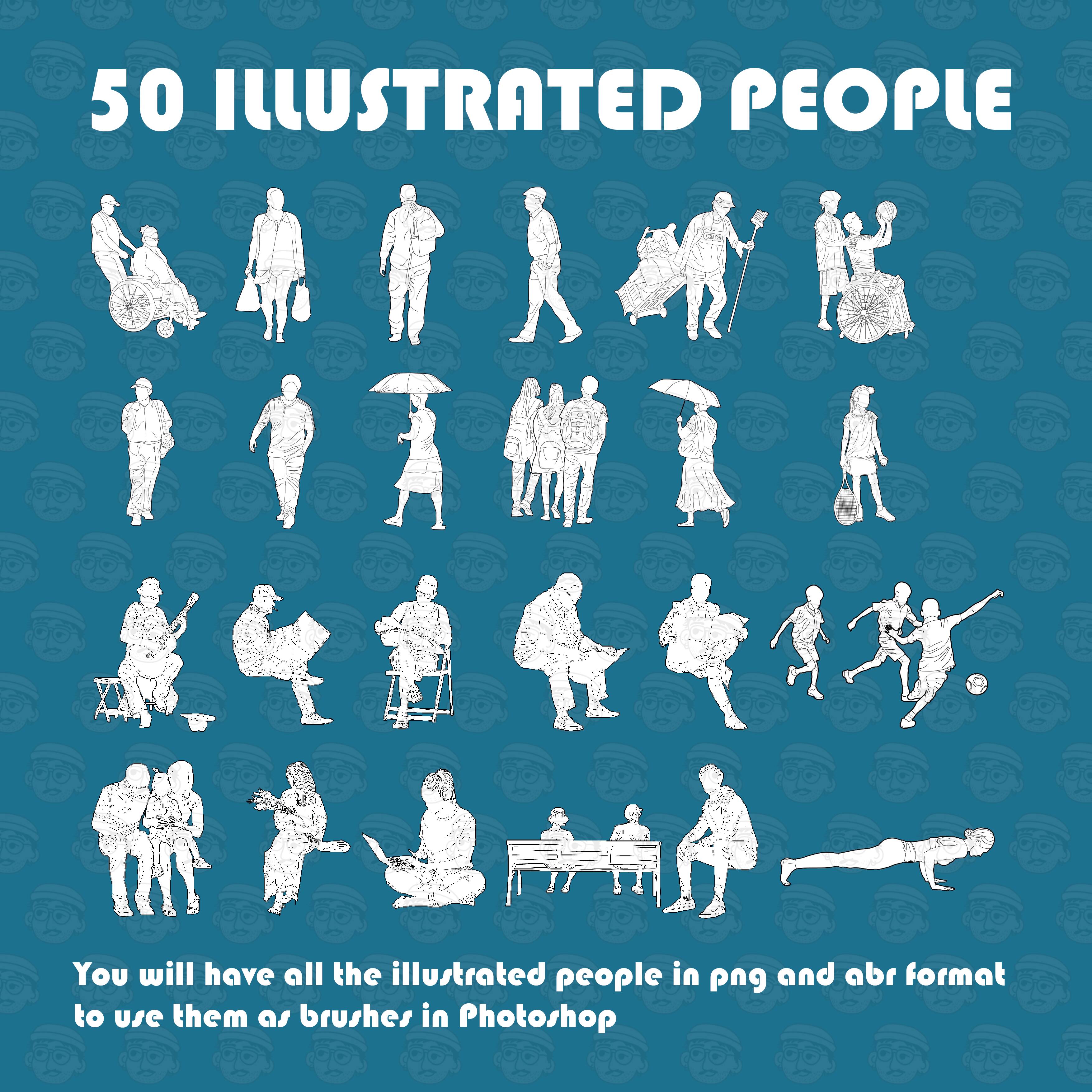 Illustrated People Mega Pack — cutout pack for architectural visualisation, preview 2 of 5
