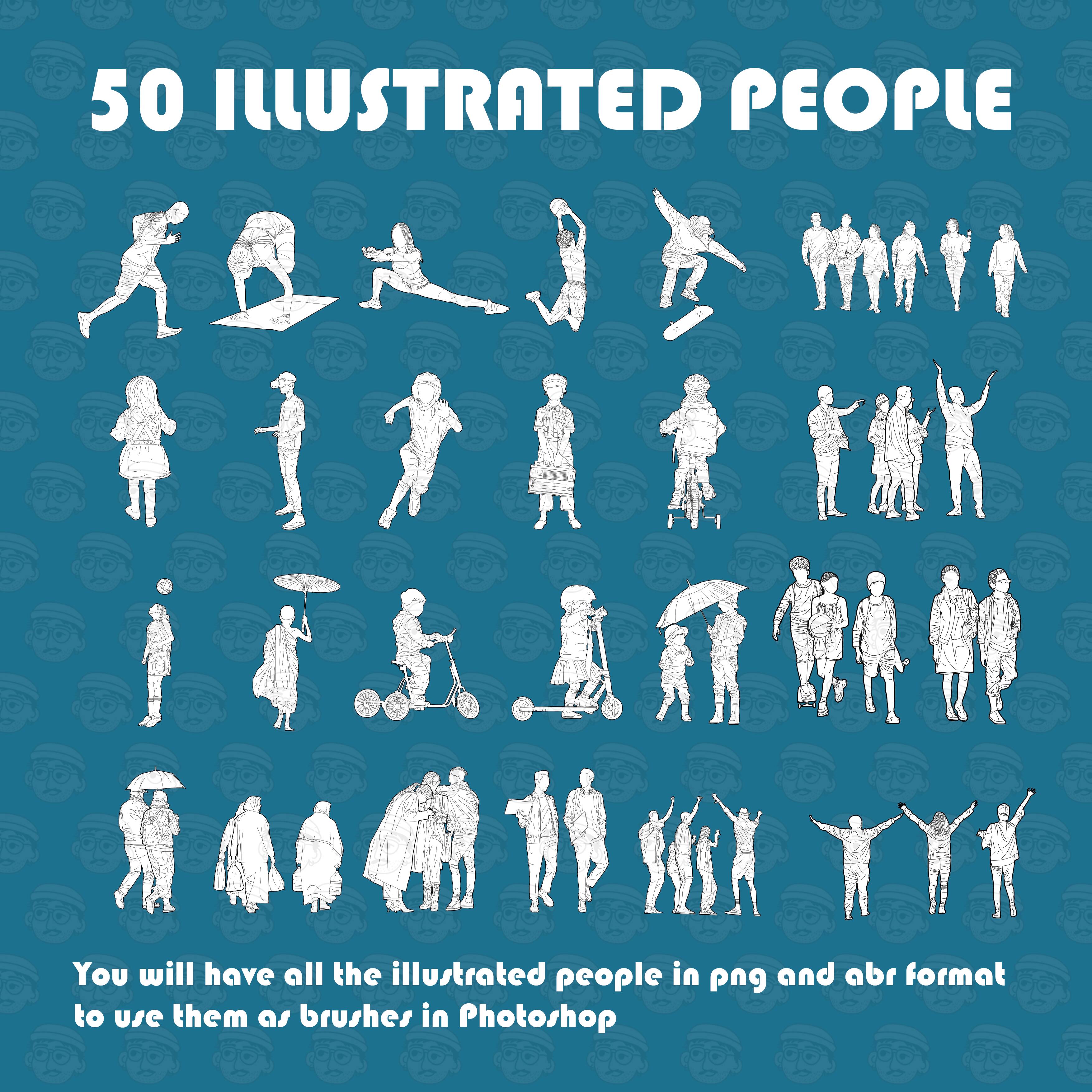 Illustrated People Mega Pack — cutout pack for architectural visualisation, preview 3 of 5