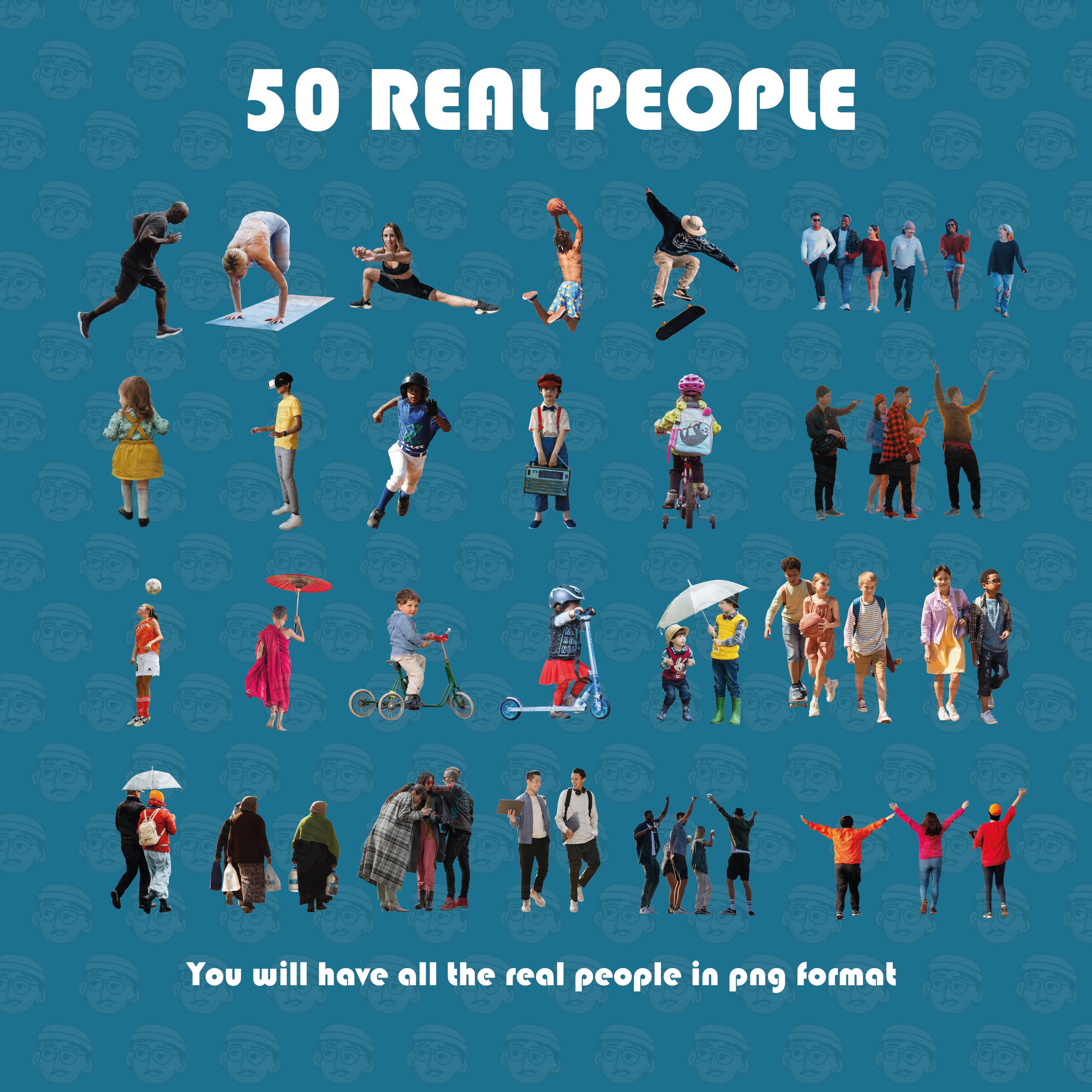 Illustrated People Mega Pack — cutout pack for architectural visualisation, preview 5 of 5