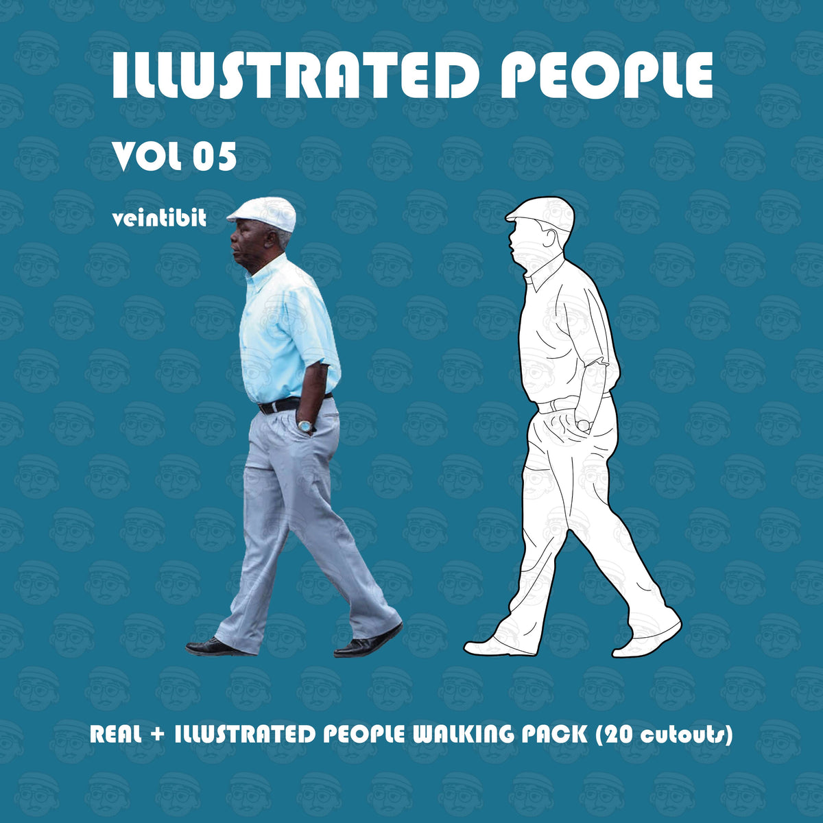 Illustrated People Vol. 05 — cutout pack for architectural visualisation, preview 1 of 3