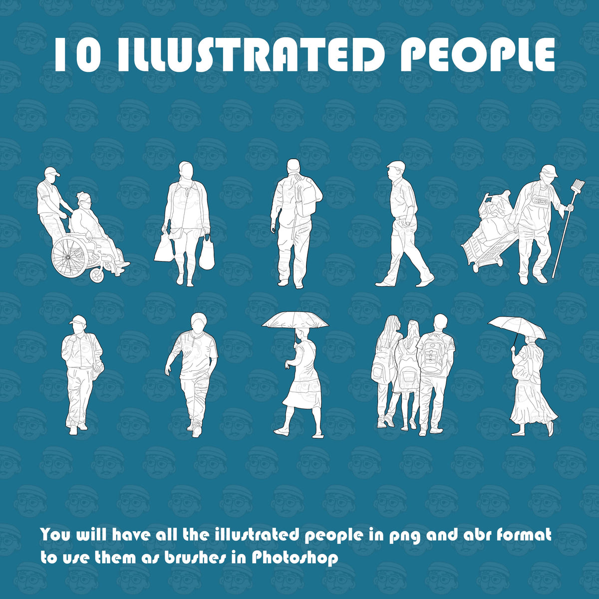 Illustrated People Vol. 05 — cutout pack for architectural visualisation, preview 2 of 3