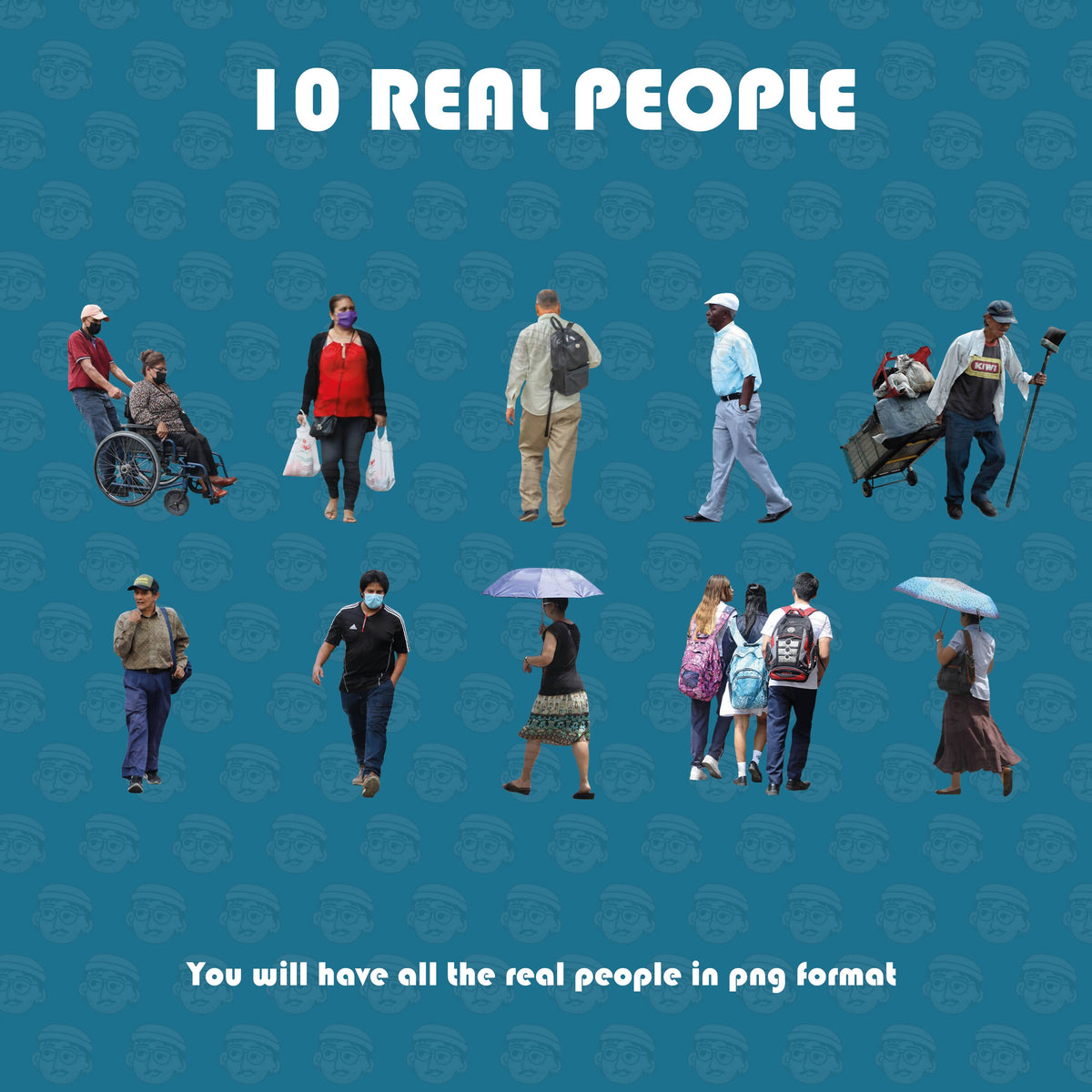 Illustrated People Vol. 05 — cutout pack for architectural visualisation, preview 3 of 3