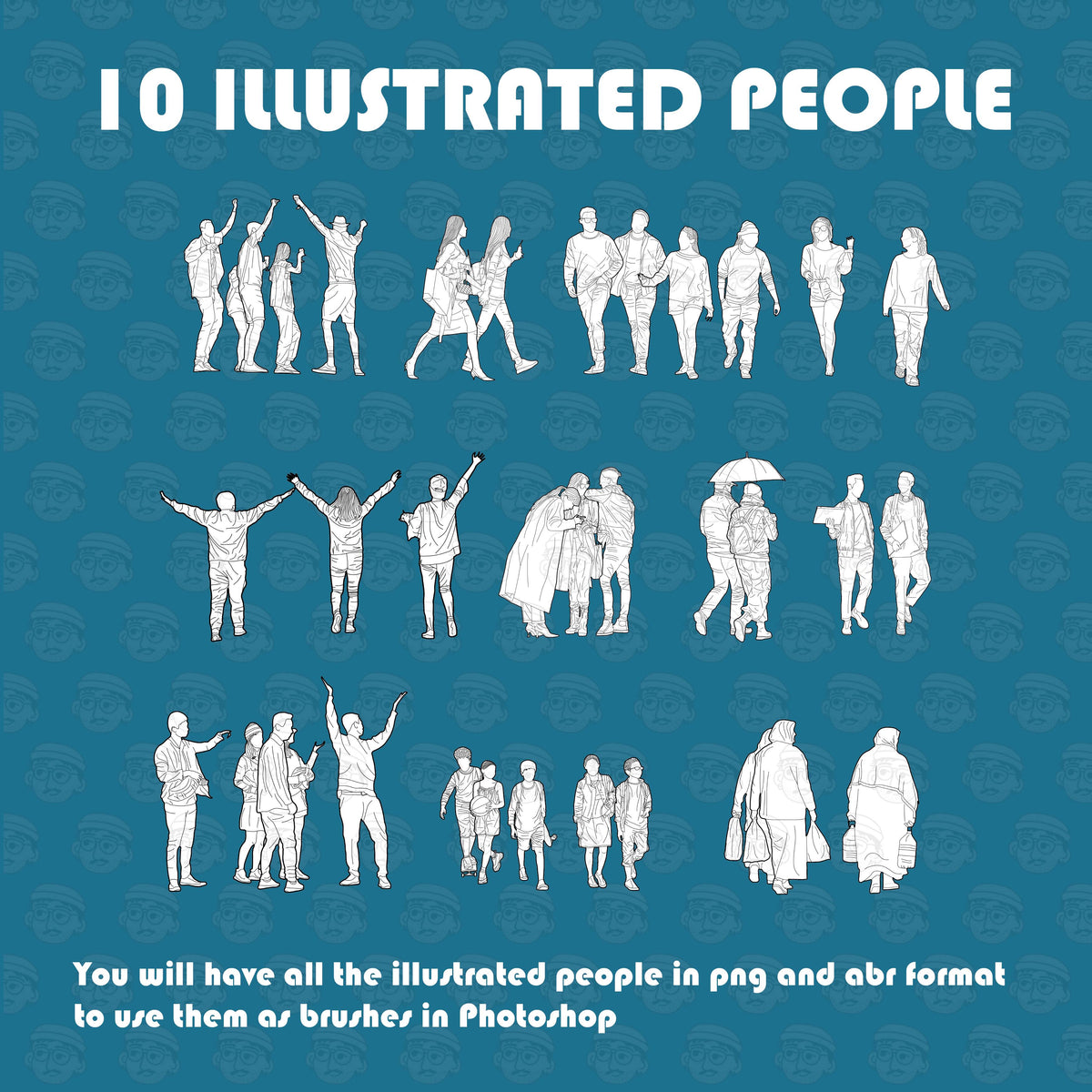 Illustrated People Vol. 01 — cutout pack for architectural visualisation, preview 2 of 3