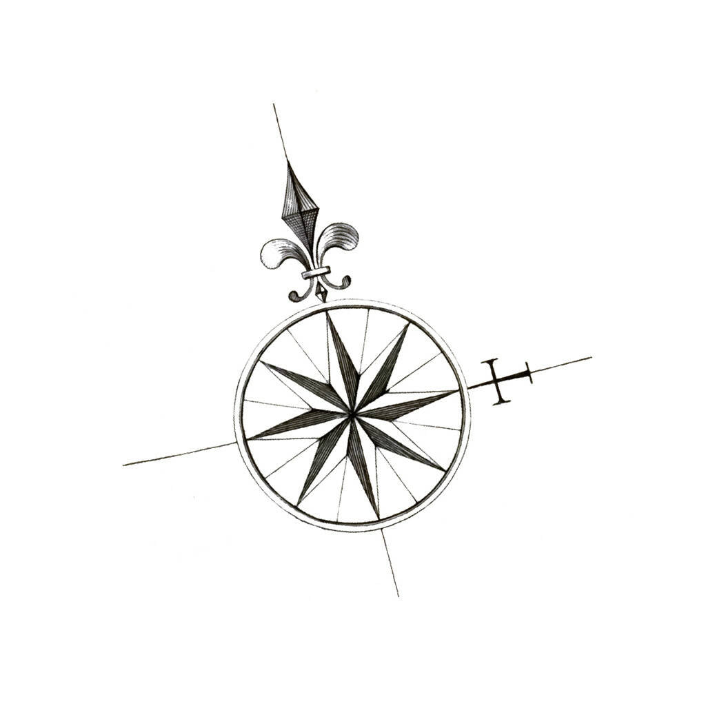 Illustration Compass Roses — cutout pack for architectural visualisation, preview 4 of 5