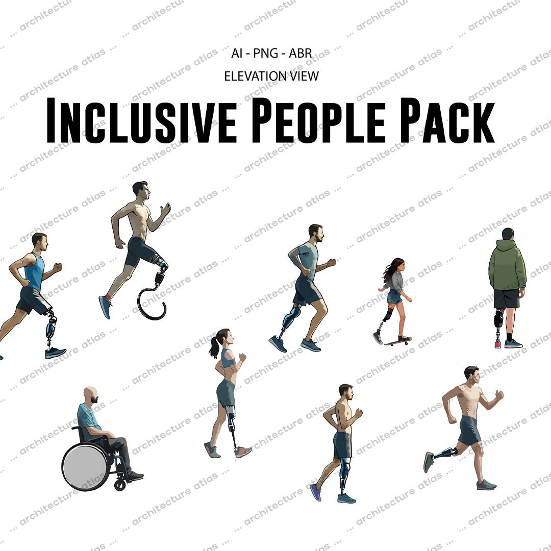 Inclusive People Cutout Pack — cutout pack for architectural visualisation, preview 1 of 4