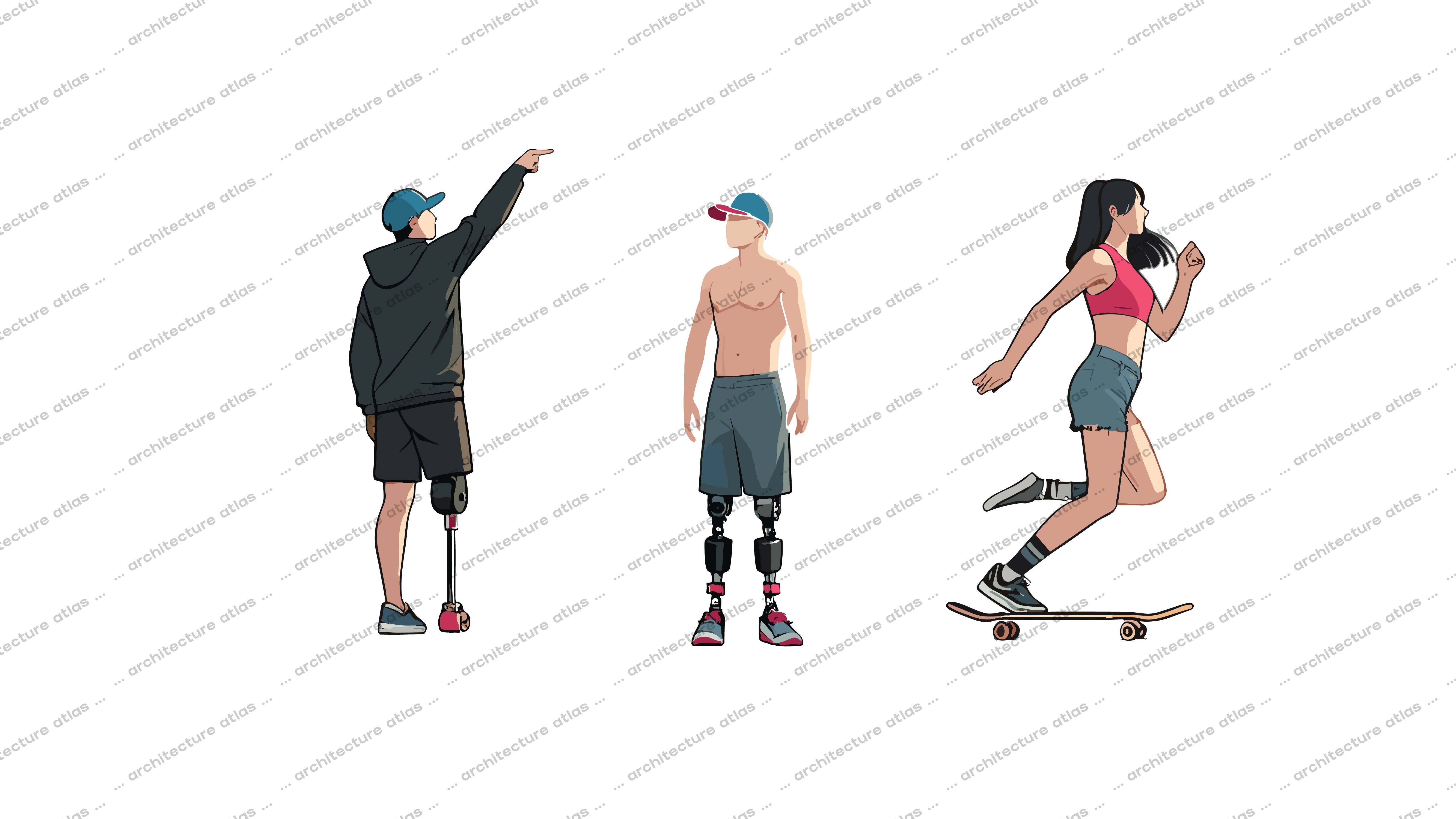 Inclusive People Cutout Pack — cutout pack for architectural visualisation, preview 2 of 4