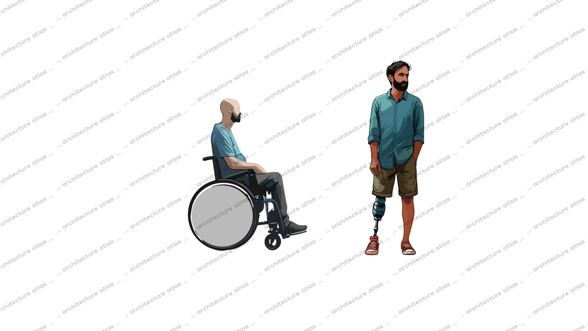 Inclusive People Cutout Pack — cutout pack for architectural visualisation, preview 4 of 4