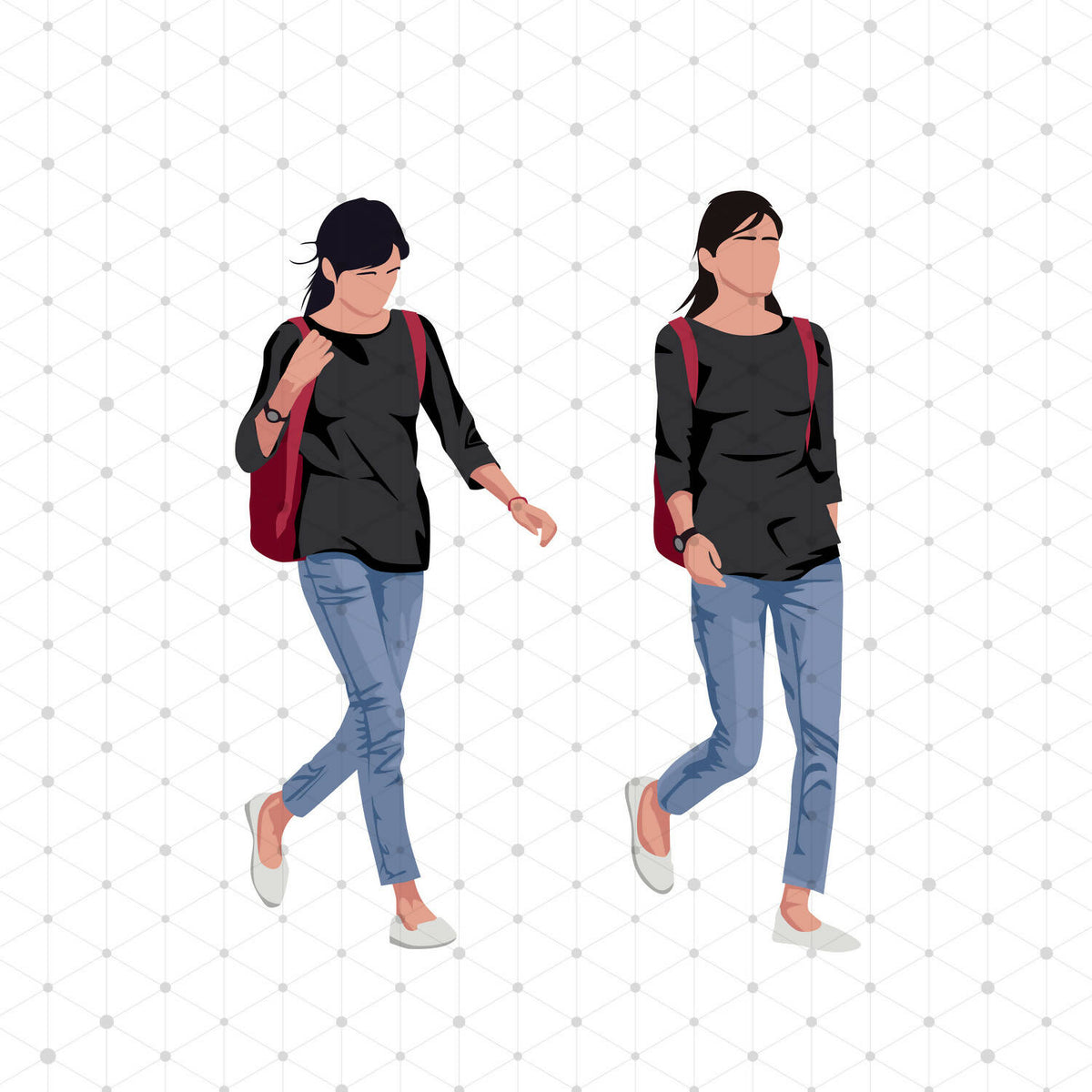 Indian People Pack 01 (21 Figures) — cutout pack for architectural visualisation, preview 2 of 5