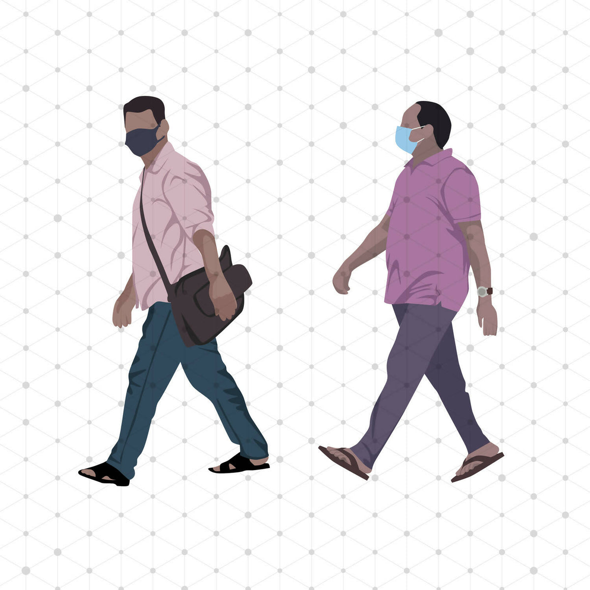 Indian People Pack 01 (21 Figures) — cutout pack for architectural visualisation, preview 3 of 5