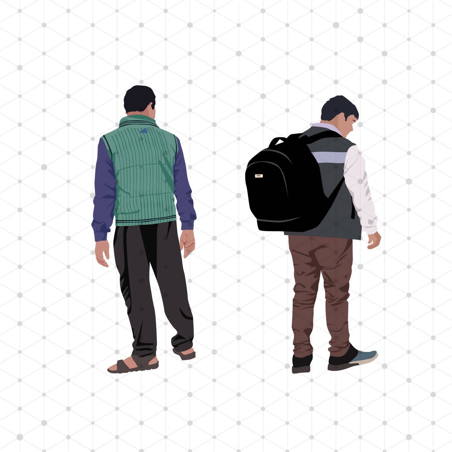 Indian People Pack 01 (21 Figures) — cutout pack for architectural visualisation, preview 4 of 5