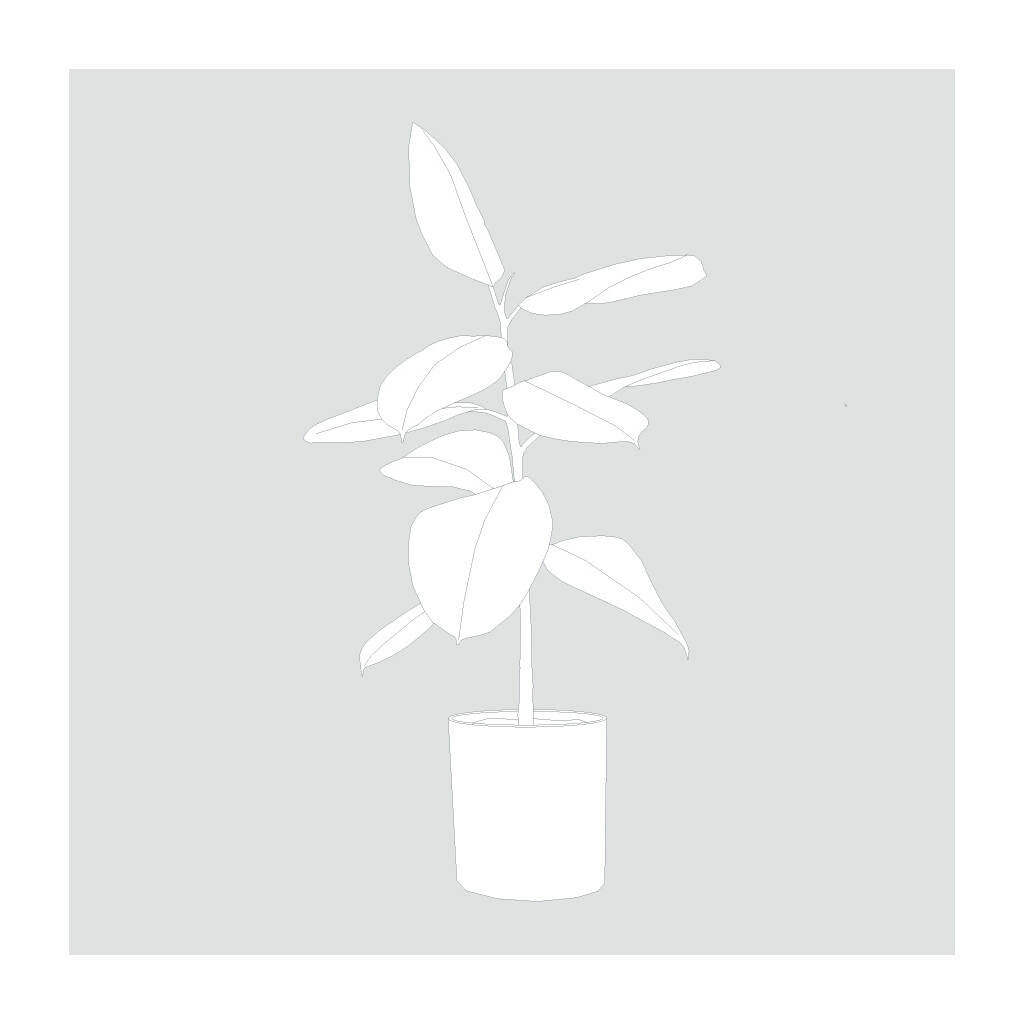 Indoor Plants Outline (20 Figures) — cutout pack for architectural visualisation, preview 2 of 4