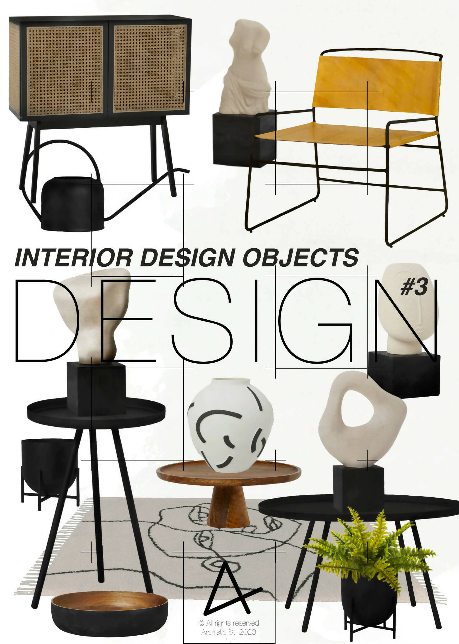 Interior Design Objects H&M HOME #3 — cutout pack for architectural visualisation, preview 2 of 2