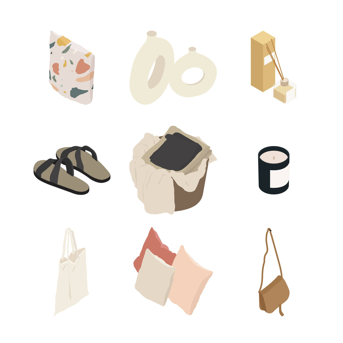 Isometric Bedroom Library (125 figures) — cutout pack for architectural visualisation, preview 5 of 8