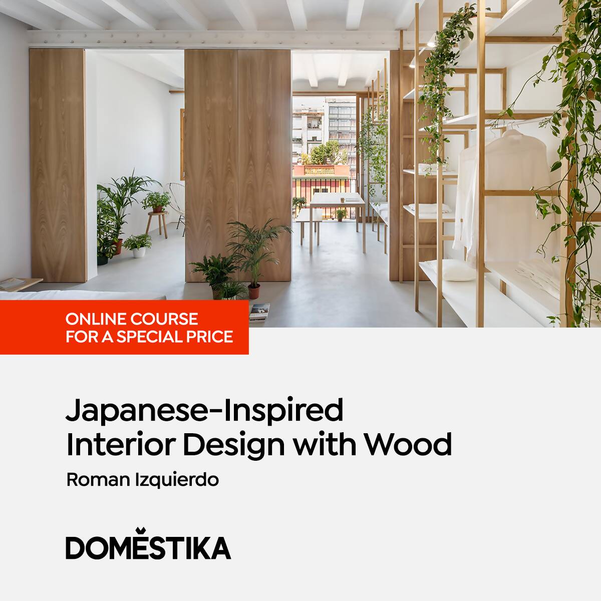 Japanese-Inspired Interior Design with Wood — video course for architects, preview 1 of 2