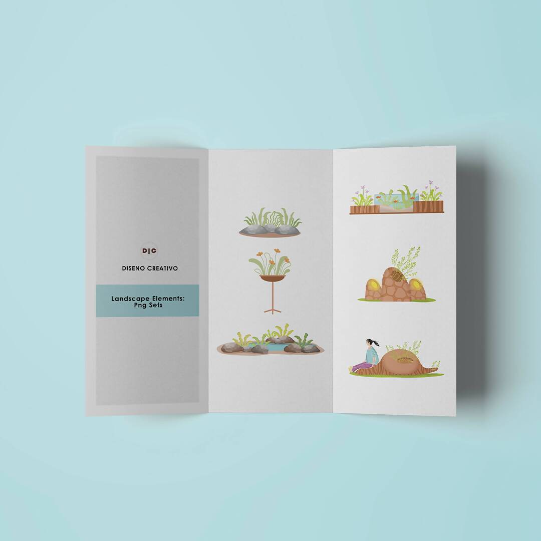 Landscape Elements PNG Set — cutout pack for architectural visualisation, preview 1 of 4