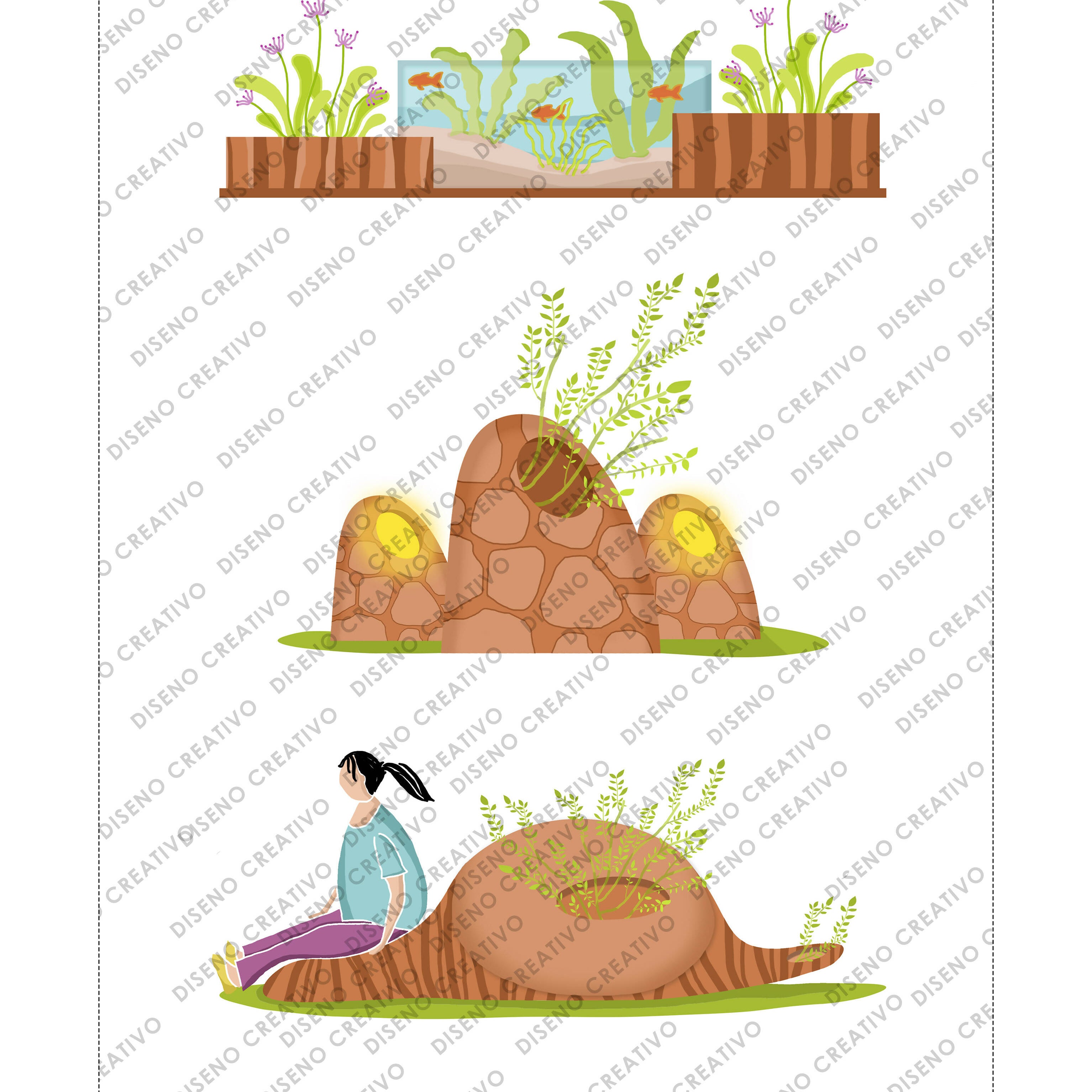Landscape Elements PNG Set — cutout pack for architectural visualisation, preview 3 of 4