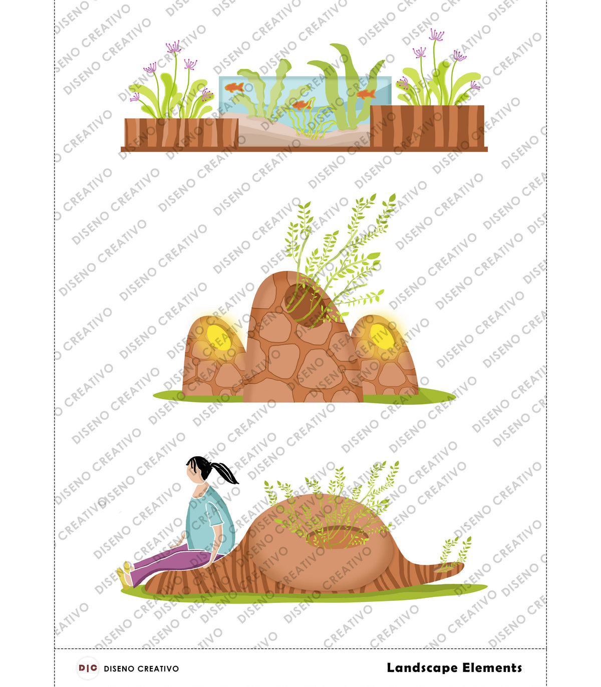 Landscape Elements PNG Set — cutout pack for architectural visualisation, preview 3 of 4