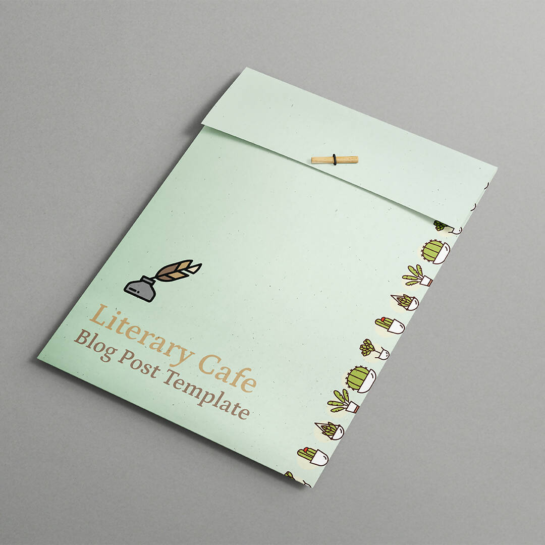 Literary Cafe - Blog Template — editable template for architects