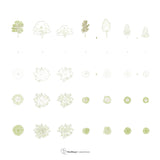 Detailed CAD Trees and Shrubs Pack (9 Species, Elevation and Plan)