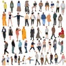 Mega Pack of 52 Vector People Human Scales — cutout pack for architectural visualisation, preview 1 of 4