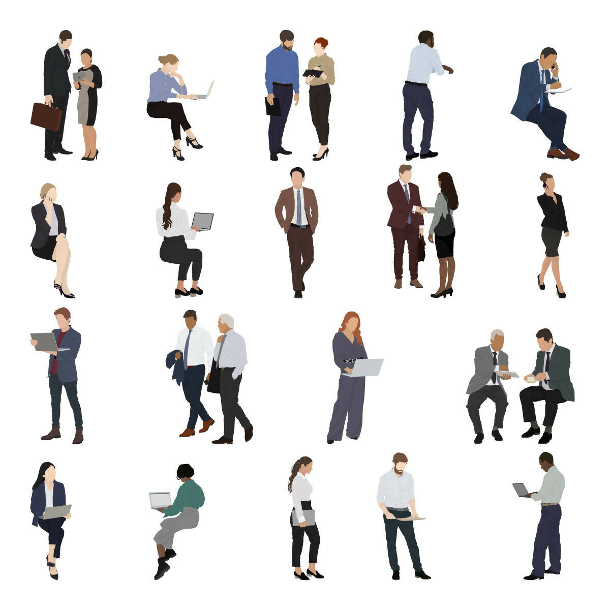 Flat Vector Office People | Learn Architecture Online