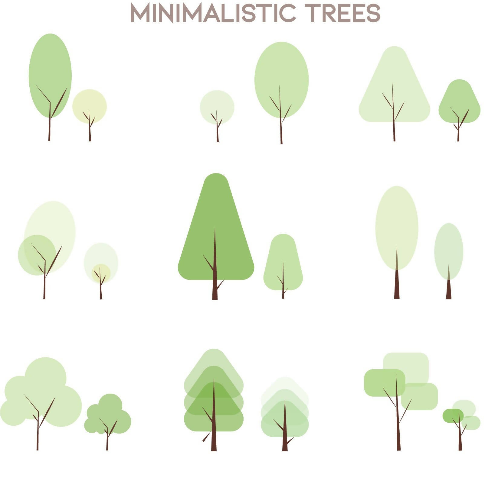 Minimalistic Tree Package — cutout pack for architectural visualisation, preview 2 of 2