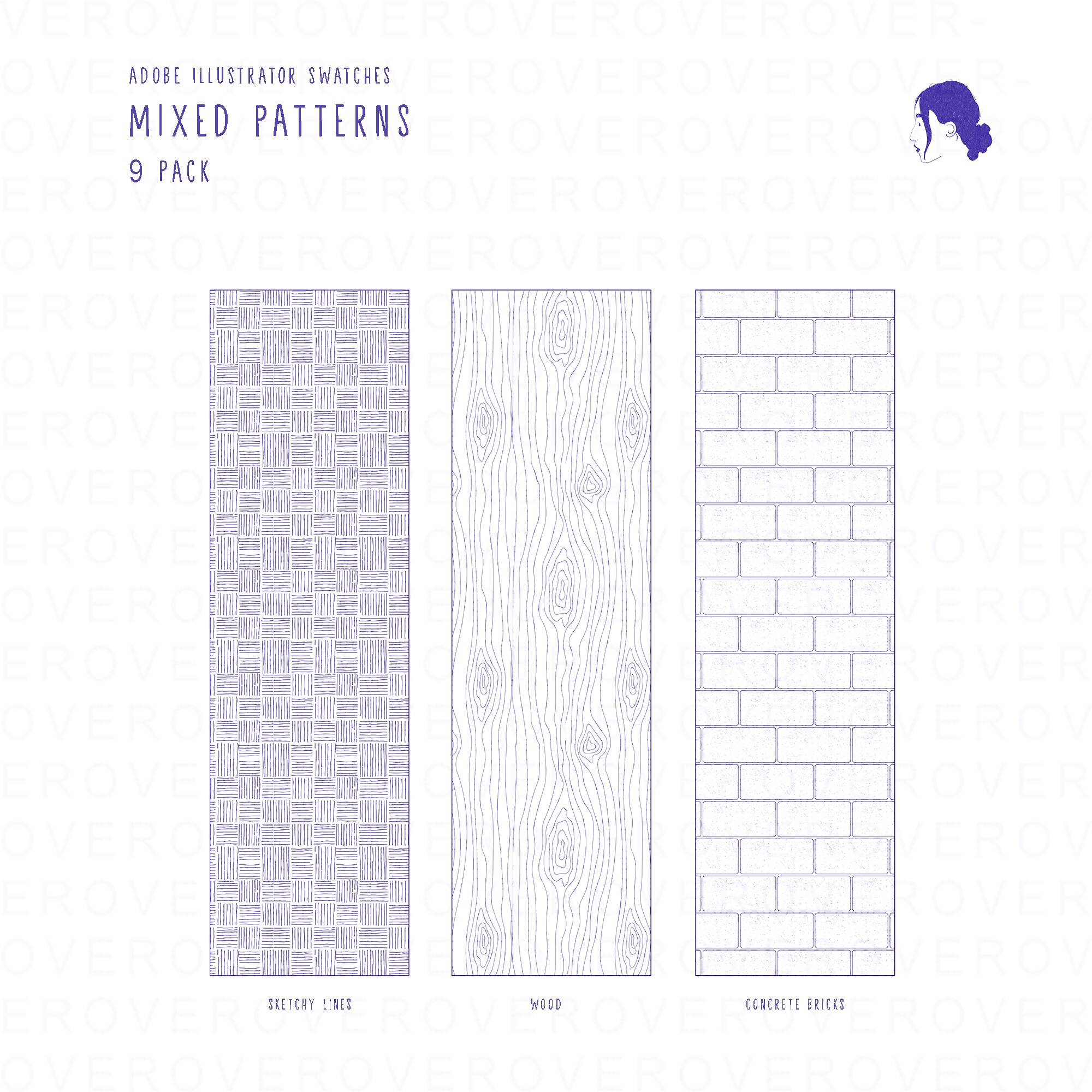 Mixed Architecture Patterns — pattern set for architectural drawings, preview 2 of 4