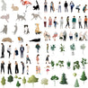 Mega Vector People + Plants + Animals Cutout Pack