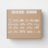 Bed Elevation CAD Blocks with Headboards and Nightstands