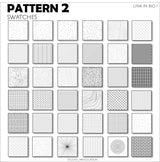Pattern Swatches 2: 36 Vector Swatches for Illustrator