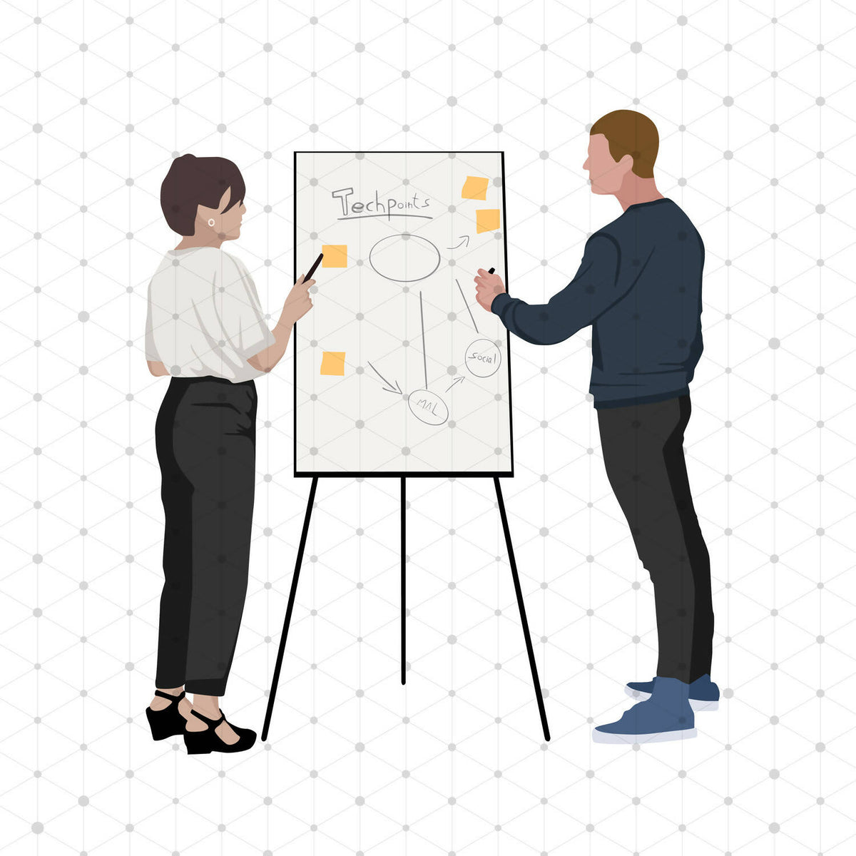 Office People Mega Pack (55 Vectors & PNGs) — cutout pack for architectural visualisation, preview 3 of 5