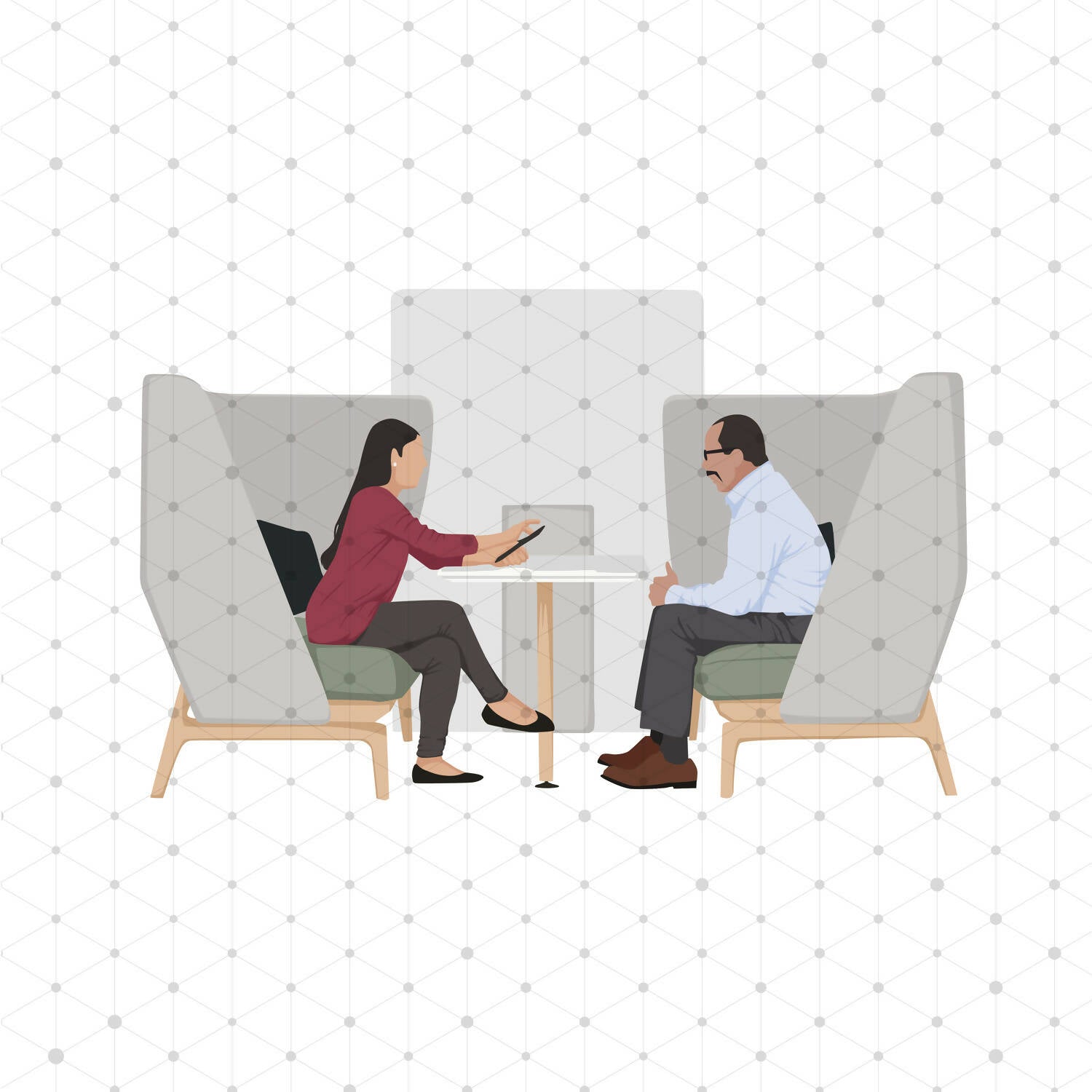 Office People Mega Pack (55 Vectors & PNGs) — cutout pack for architectural visualisation, preview 5 of 5