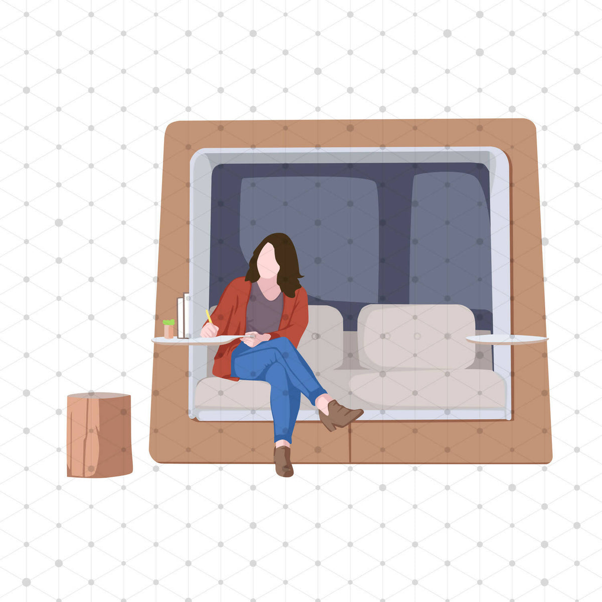 Office People Pack 02 (23 Vectors & PNGs) — cutout pack for architectural visualisation, preview 3 of 5