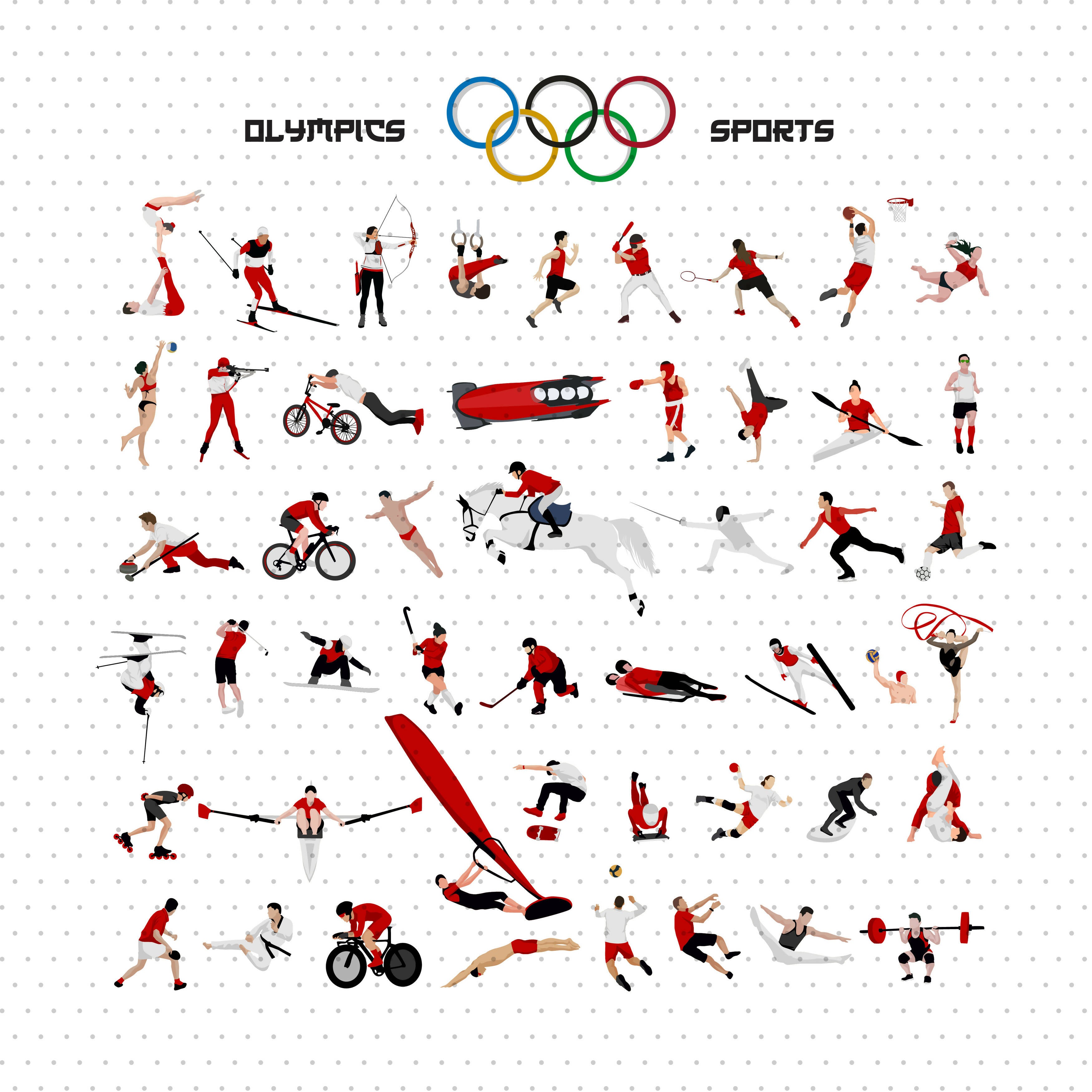 Olympic Sports Cutout Pack — cutout pack for architectural visualisation, preview 1 of 5