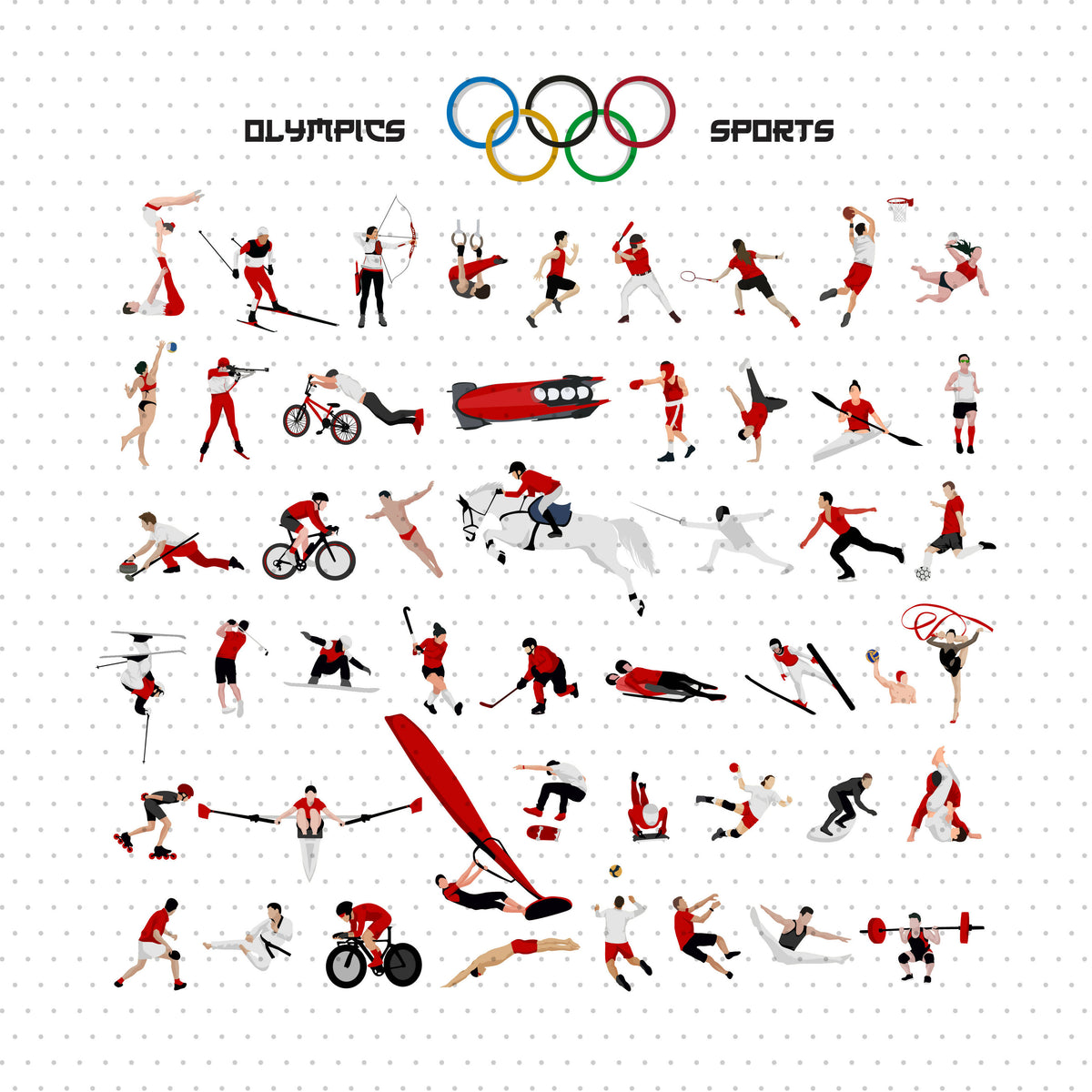 Olympic Sports Cutout Pack — cutout pack for architectural visualisation, preview 1 of 5