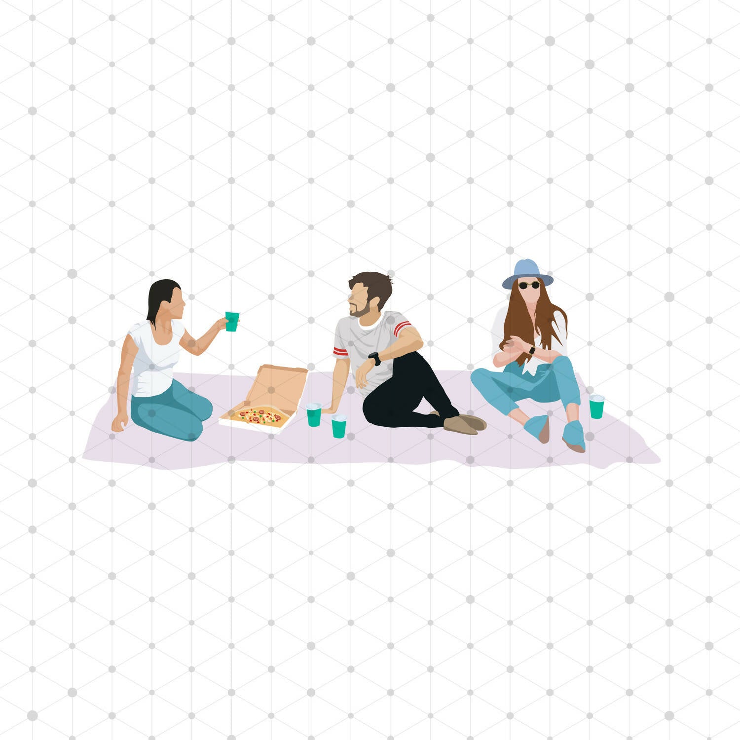 Park Vector People (31 Figures) — cutout pack for architectural visualisation, preview 2 of 5