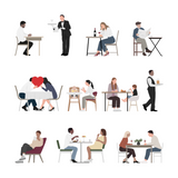 People Eating Cutout Pack