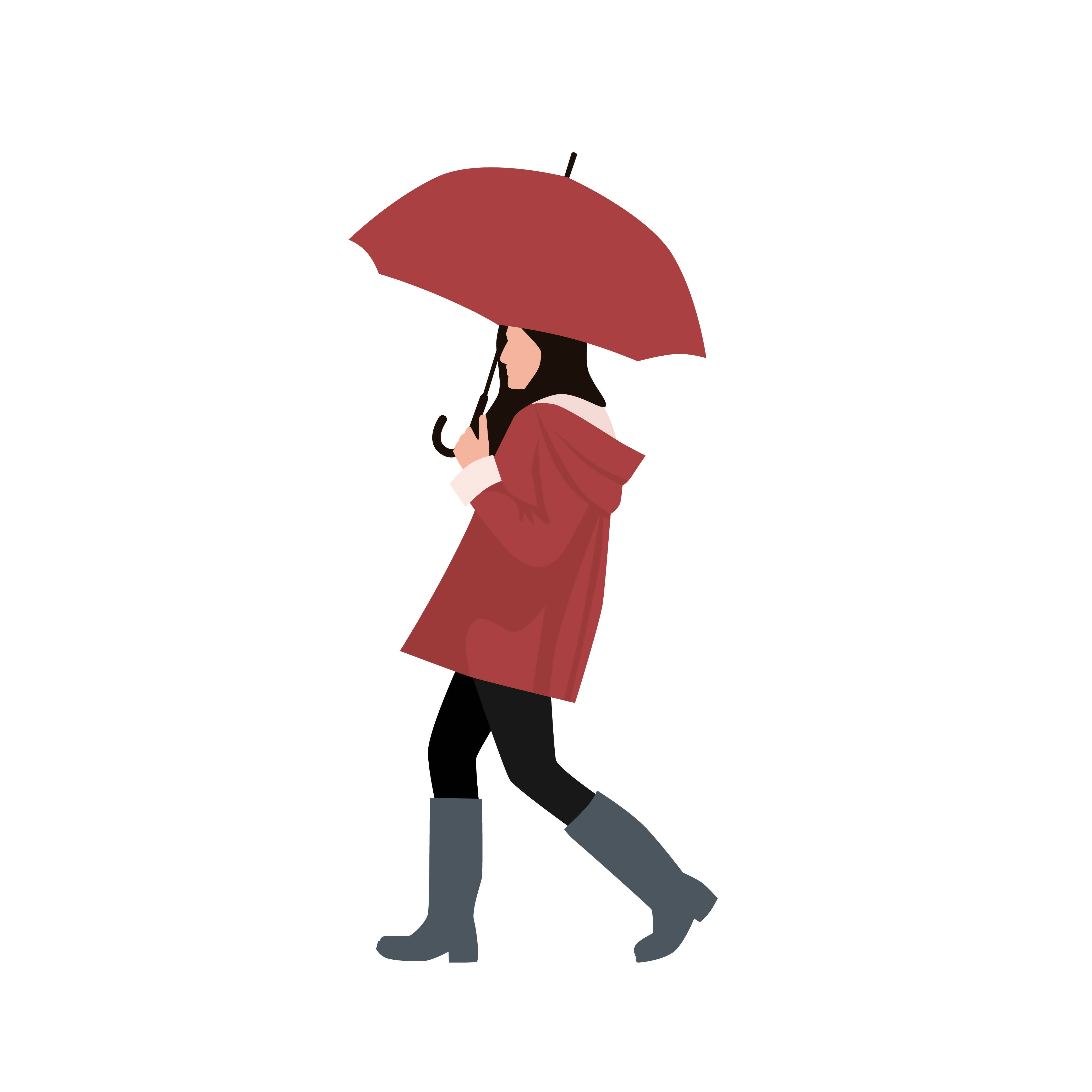 People with Umbrellas Cutout Pack — cutout pack for architectural visualisation, preview 3 of 8