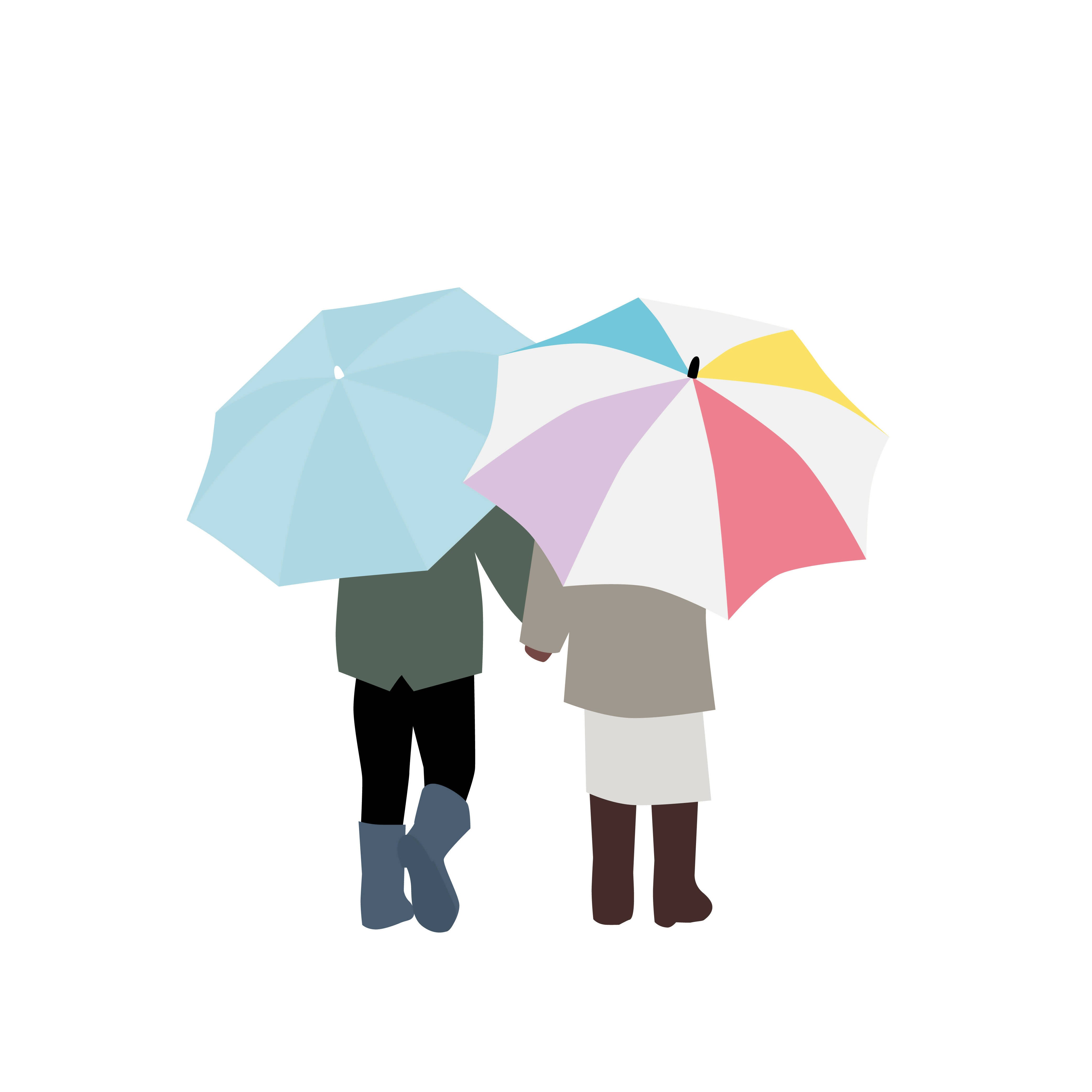 People with Umbrellas Cutout Pack — cutout pack for architectural visualisation, preview 4 of 8