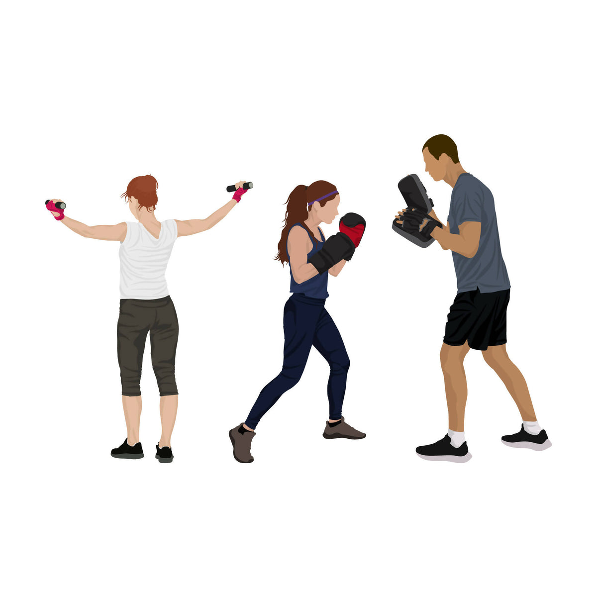 People Working Out (18 figures) — cutout pack for architectural visualisation, preview 3 of 3