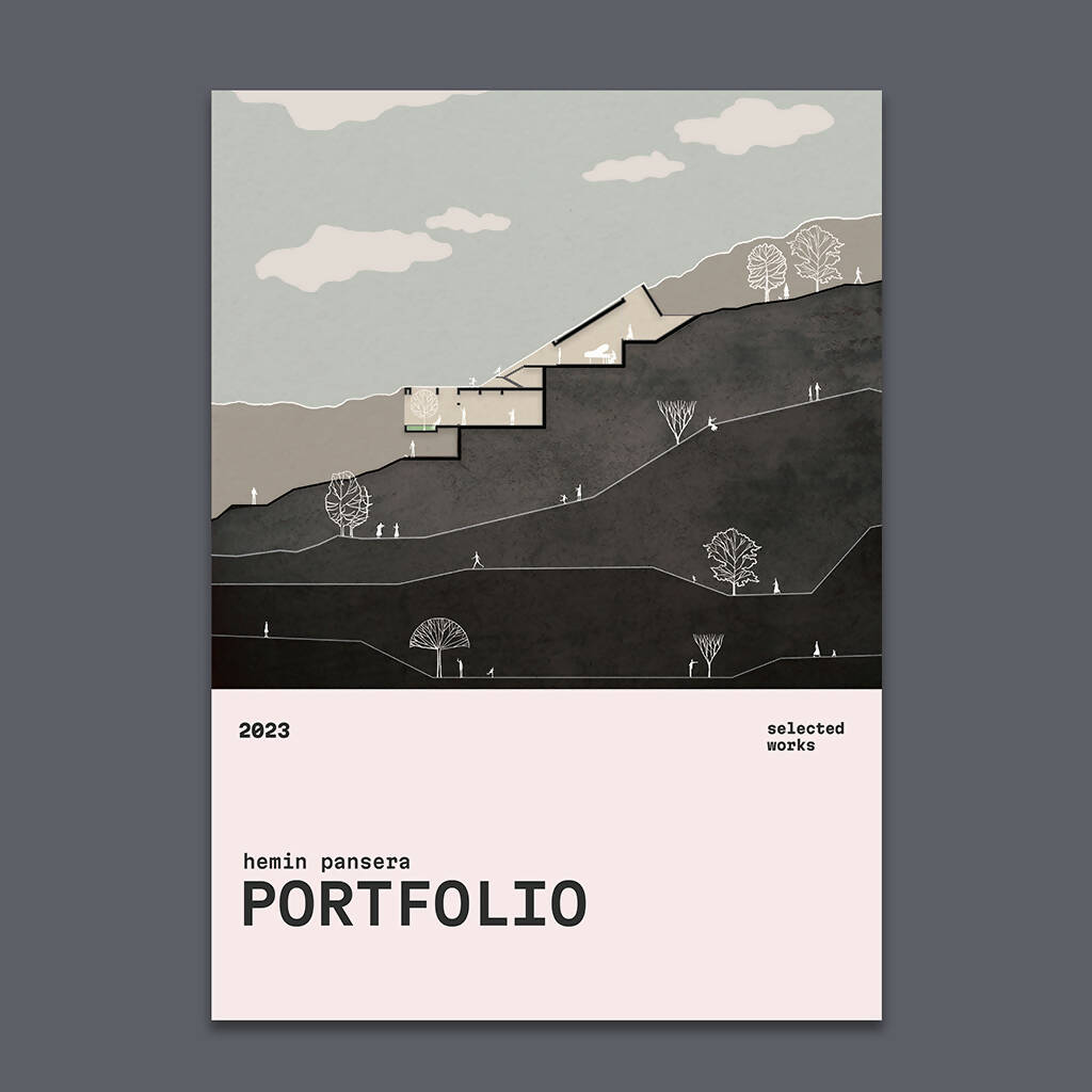 Portfolio Cover Illustration / 01 — editable template for architects