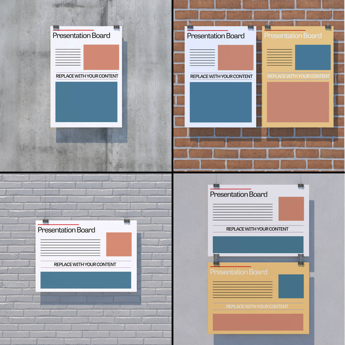 Poster Display Template — editable template for architects, preview 1 of 5