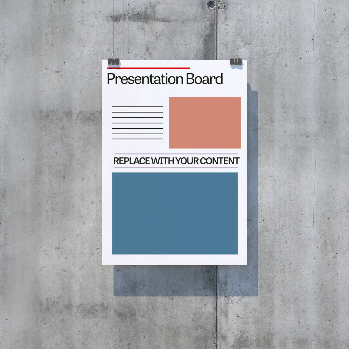 Poster Display Template — editable template for architects, preview 2 of 5