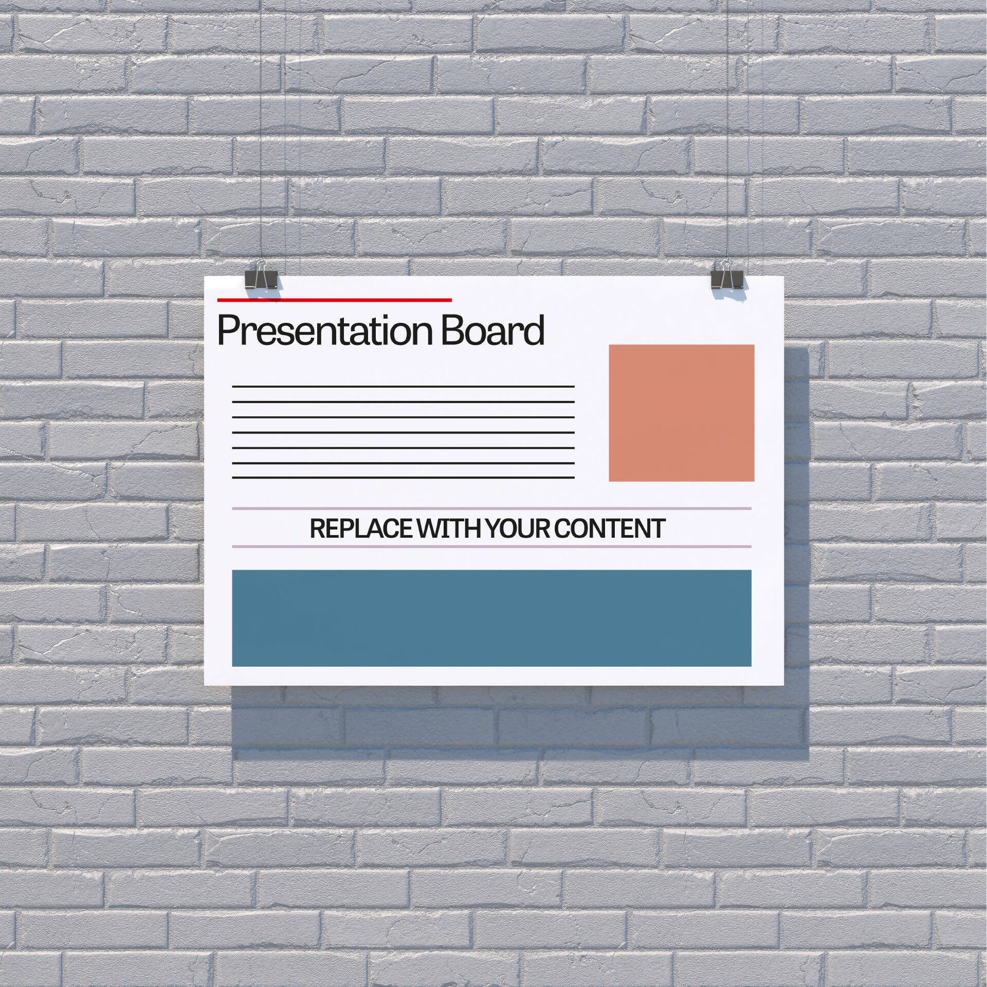 Poster Display Template — editable template for architects, preview 3 of 5