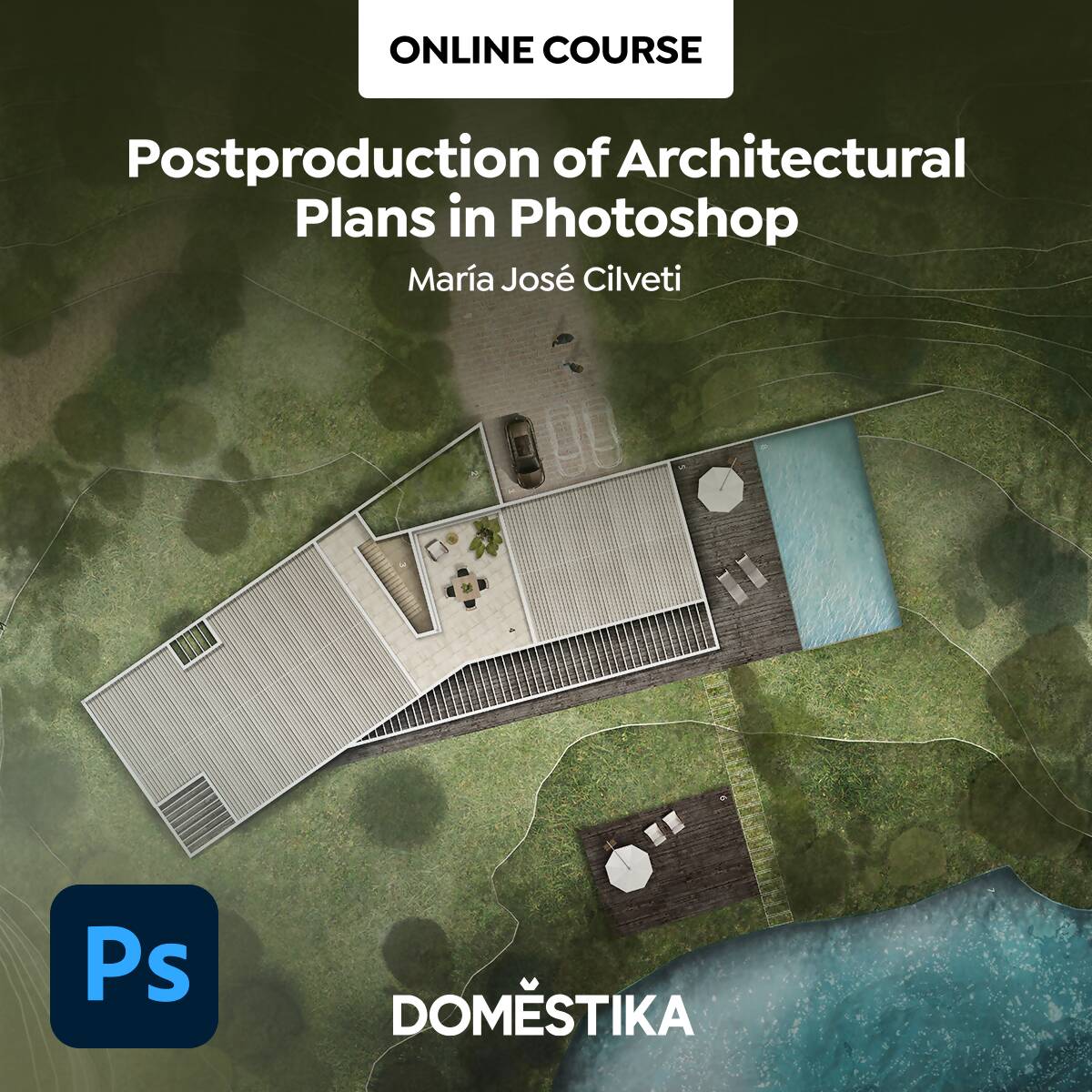 Postproduction of Architectural Plans in Photoshop — video course for architects, preview 1 of 2